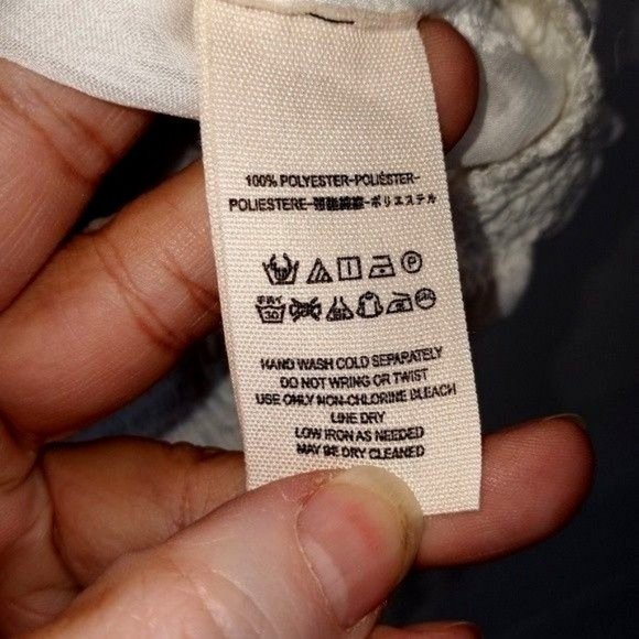 Free People Flowy Crop Semi Sheer Ruffle Eyelet Blouse S White - Picture 4 of 12